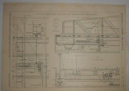 Plan De L'écluse Maritime Du Port De Zeebrugge En Belgique. 1905. - Travaux Publics