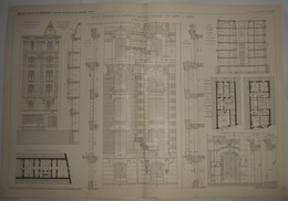 Plan D'une Petite Maison De Rapport, Rue Des Prairies à Paris. 1905. - Public Works