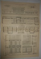 Plan De Nouvelles Ecoles à Antony. Seine. 1905. - Public Works