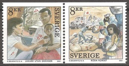 SUEDE 2001 (Yvert 2225-26) - Croix Rouge (MNH) Sans Trace De Charnière - 031 - Unused Stamps