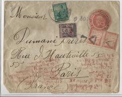 Lettre D'Argentine Pour Paris - Taxée à 60 Cts (le Timbre Type Sage A Sans Doute été Collé Après) - état Moyen - 1859-1959 Covers & Documents