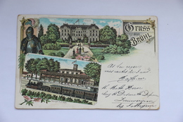 38122 -   Gruss  Aus  Bruhl    1898   Litho - Brühl