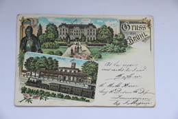 38122 -   Gruss  Aus  Bruhl    1898   Litho - Bruehl