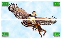 BIRD HAWK 2 PUZZLE OF 8 PHONE CARDS - Eagles & Birds Of Prey