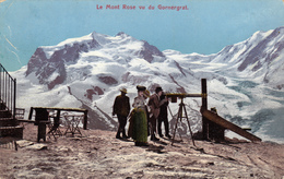 SUISSE,SCHWEIZ,SVIZZERA,SWITZERLAND,HELVETIA,SWISS,VALAIS,MONT ROSE,GORNERGRAT,MONTAGNE GLACEE,AOSTE,PIEMONT,jumelle - Sonstige & Ohne Zuordnung