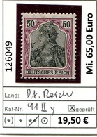 Deutsches Reich 1915 - Michel 91 IIy Geprüft / Examinée Dr. Hochstaedter - ** Mnh Neuf Postfris - Unused Stamps