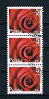 Polen 2015 Blumen Mi.Nr. 4789 3er Streifen Gestempelt - Used Stamps