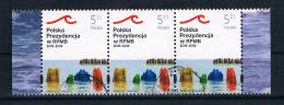 Polen 2015 Mi.Nr. 4776 3er Streifen Gestempelt - Used Stamps