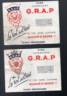 Lot De 2 Buvards GRAP Usagés (PPP8752) - G