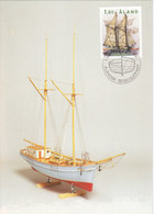 FINLAND ALAND, Schooner Albanus, Sailingship Maximum Card 1988 - Mi# 28 - Tarjetas – Máximo