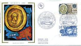 EUROPA CEPT FRANCE 1982 FDC YVERT N° 2207/2208 Faits Historiques - 1982