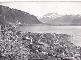 SUISSE,SWITZERLAND,SVIZZE RA,SCHWEIZ,HELVETIA,SWISS ,VAUD,MONTREUX,EN 1950,VUE AERIENNE - Montreux