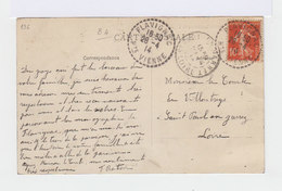 Sur Carte Postale De Flavignac CAD Perlé Flavignac 1914. CAD Destination St Paul En Jarrez. (2833) - 1877-1920: Semi Modern Period