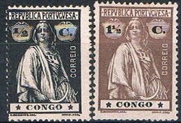 Congo, 1914, # 100, 102, Dent. 15x14, MNG And MH - Portuguese Congo