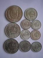 SUISSE - Beau Lot De 10 Monnaies Suisse Différentes Ayant Peu Ou Pas Circulées Dont Certaines En Argent - Zwitserland
