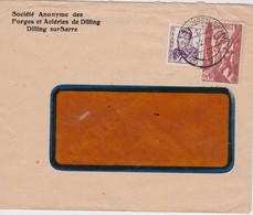 SARRE 1948 LETTRE DE DILLING SUR SARRE - Cartas & Documentos