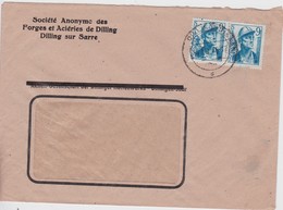 SARRE 1948 LETTRE DE DILLING SUR SARRE - Cartas & Documentos