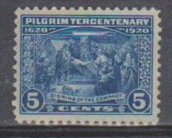 USA 1920 Pilgrim Centenary 5c Value * Mh (= Mint, Hinged) (38770) - Unused Stamps