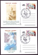 2005 Tribute To Fridtjof Nansen, Arctic Explorer Philatelic Postcards - Esploratori E Celebrità Polari