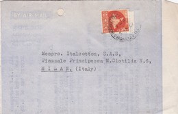 STORIA POSTALE - INDIA BOMBAY - AEROGRAMME 50  - DESTINAZIONE ITALIA ( MILANO ) - Aerogrammi