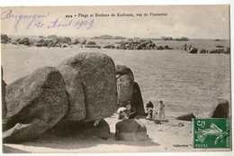 CPA   29    KERLOUAN        1909   PLAGE ET ROCHERS - Kerlouan