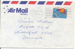 Australia Air Mail Cover Sent To Denmark Springwood 11-10-1990 Single Stamp - Lettres & Documents