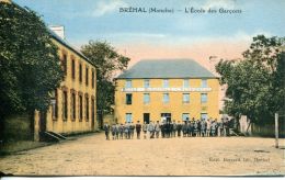 N°830 A -cpa Bréhal -l'école Des Garçons- - Brehal