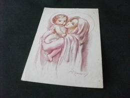 ILLUSTRATORE ZANDRINO MADONNA CON GESU' BAMBINO - Zandrino