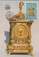 CLOCKS, PLOIESTI CLOCK MUSEUM, CM, MAXICARD, CARTES MAXIMUM, 1990, ROMANIA - Horlogerie