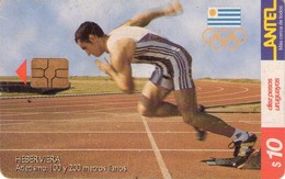 URUGUAY. Uy-Antel-TC 133a-2. Atletismo - Heber Vera. (083). - Uruguay