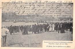 Angers 49.  Inauguration De La Caserne Desjardins.  Mars 1904. Pont De Bateaux Sur La Maine      (voir Scan) - Angers