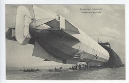 CPA Allemagne Zeppelins Lufschiff Ausfahrt Aus Der Halle - Catastrofi