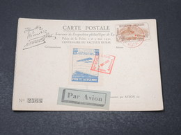 FRANCE - Vignette , Oblitération Et Carte De L 'Exposition Philatélique Poste Aérienne De Lyon En 1931- L 17089 - Briefe U. Dokumente