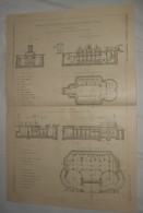 Plan De Cabinets D'aisances Publics De La Ville De Milan En Italie.1912 - Obras Públicas