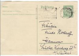 GERMANY Card With Machine Cancel Olympiade Segeln Of Hannover - Sommer 1936: Berlin