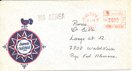 Argentina Cover With Meter Cancel 30-1-1990 Sent Air Mail To Germany - Storia Postale