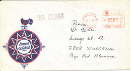 Argentina Cover With Meter Cancel 30-1-1990 Sent Air Mail To Germany - Covers & Documents