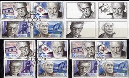 Literatur-Preis 2004 Schweden 2422/5,ZD,VB Aus HBl.+SD O 61€ Shaw Yeats Beckett Heaney S/s Art Se-tenant Bf Sverige - Plaatfouten En Curiosa