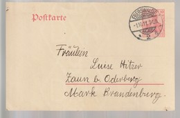 M 971) DR Postkarte GS Mi# P 79 : Eberswalde 1.10.11 Nach Zaun B. Oderberg - Brieven En Documenten