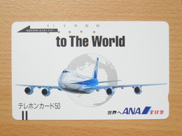 Japon Japan Free Front Bar, Balken Phonecard  / 110-7693 / ANA - Avions