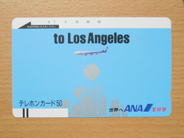 Japon Japan Free Front Bar, Balken Phonecard  / 110-7695 / ANA / Mint Neu Neuve - Avions