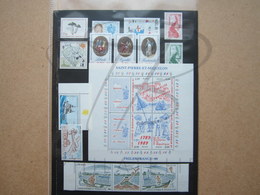 VEND BEAUX TIMBRES DE S.P.M. , ANNEES 1989 + 1990 + P.A. , XX !!! - Annate Complete