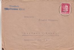 Allemagne - Ostland - Lettre De Service De 1942 - Exp Vers Marburg Lahn - Hitler - Occupation 1938-45