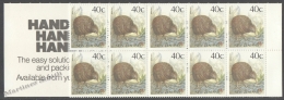 New Zeland - Nouvelle Zélande 1991 Yvert C1014, Definitive, Fauna, Brown Kiwi - Booklet - MNH - Postzegelboekjes