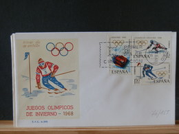 76/155  FDC  ESPAGNE - Zomer 1968: Mexico-City