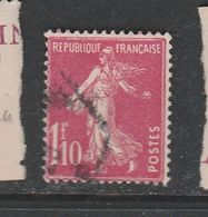 FRANCE N°238 1f10 ROSE TYPE SEMEUSE CAMEE BRAS CASSE OBL - Gebruikt