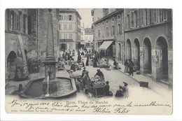 Delcampe - 19783 - Nyon Place Du Marché Fontaine - Nyon