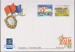 Europa Cept 1998 Malta "Italia '98" Postal Stationery Unused (38785) - 1998