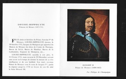 Monaco Feuillet De 4 Pages émis En 1969 Honoré II Et Louise Hyppolyte (797 Et 798) Histoire   Photos TB ! ! - Lettres & Documents