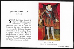 Monaco Feuillet De 4 Pages émis En 1968 Charles II Et Jeanne Grimaldi (770 Et 771) Histoire   Photos TB ! ! - Storia Postale